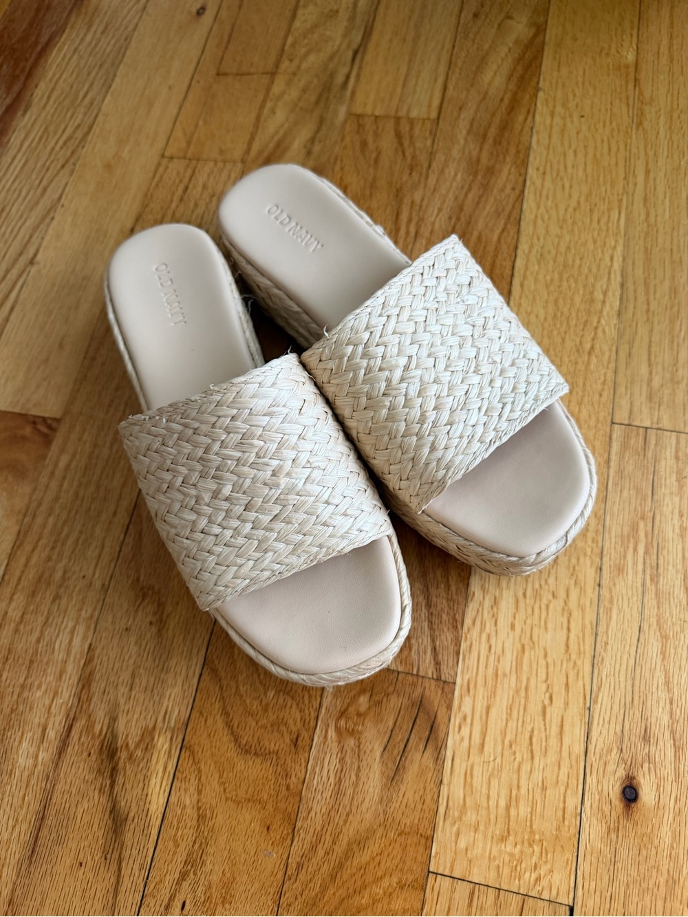 Beige Platform Sandals
